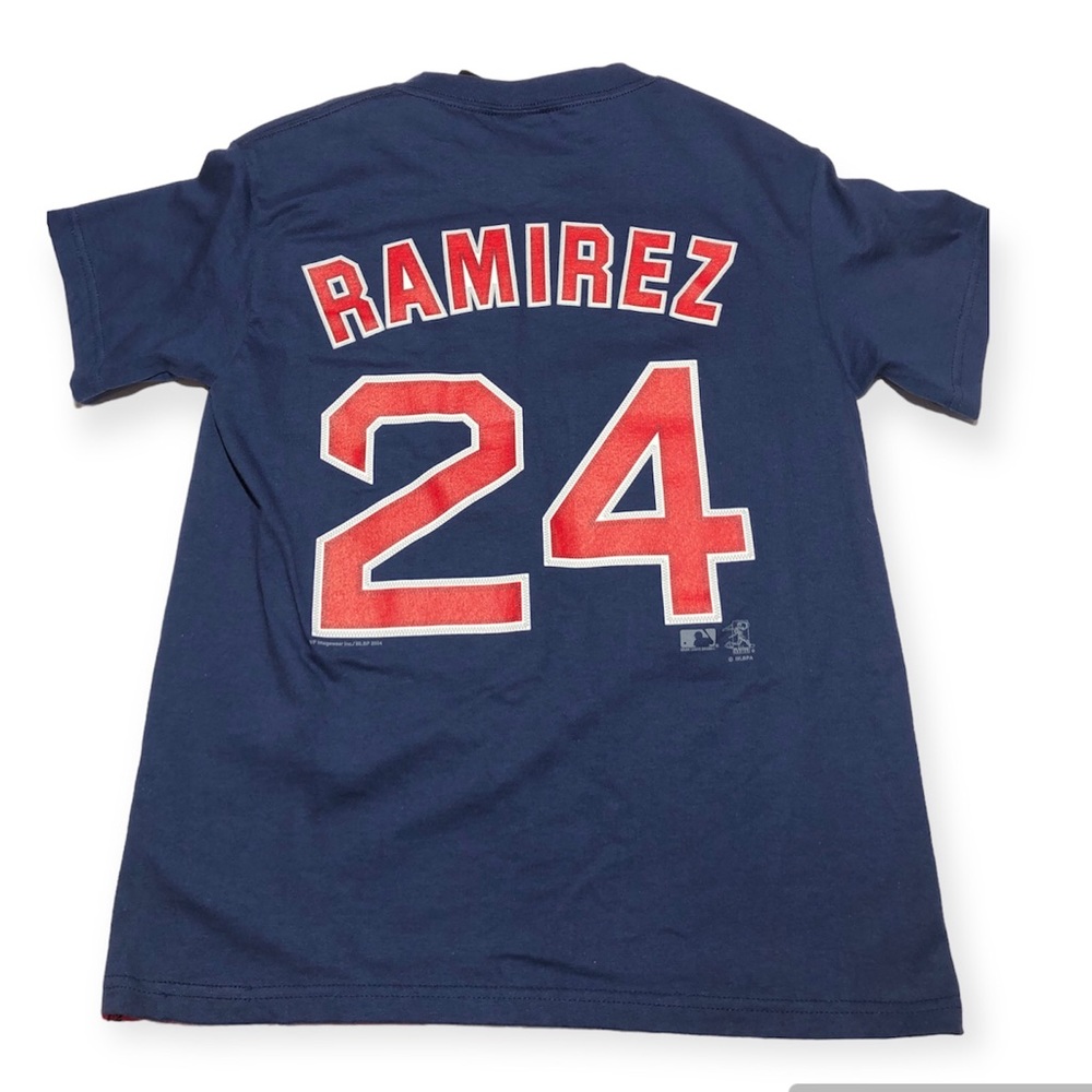 Boston Red Sox Manny Ramirez #24 Crew Neck T-Shirt Youth Boys Large 14/16